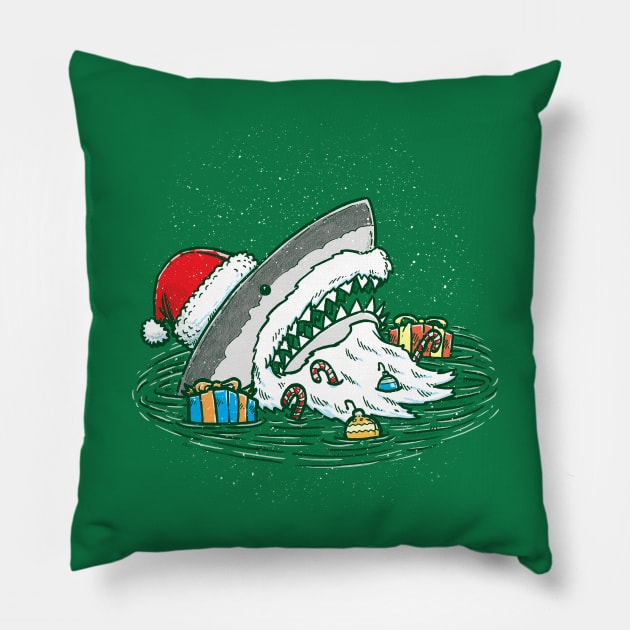 The Santa Shark Pillow by nickv47