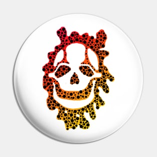 Toxic Skull (Red & Orange) Pin