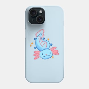 Blue and pink axolotl Sobre Alba Phone Case