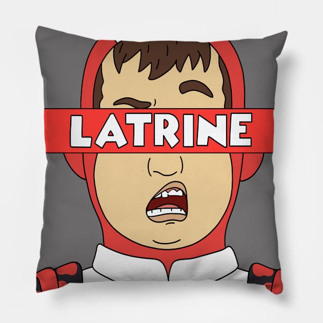 LATRINE Pillow by RetroFreak