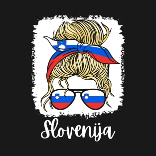 Slovenia Slovenka Flag Girls Slovenian Girl Kids T-Shirt
