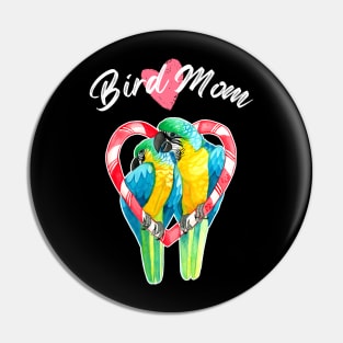 Parrot Bird Mom - Macaw Watercolor Pin