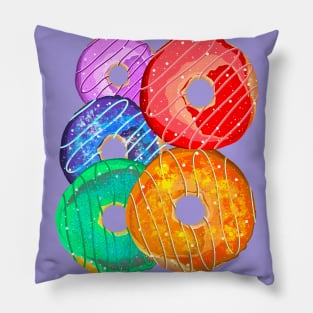 Rainbow Donuts 1 Pillow