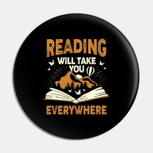 Reading Will Take You Everywhere Pin