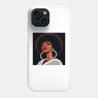 Black Woman Afro Hair Phone Case