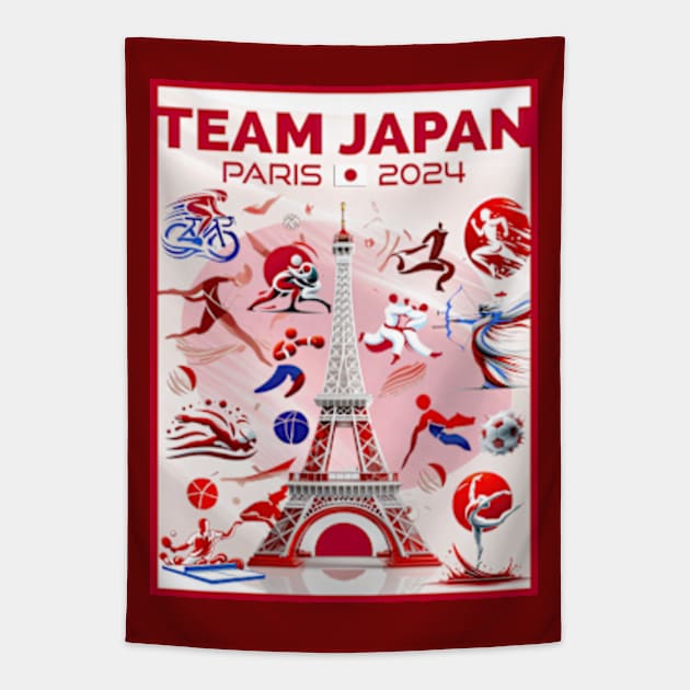 Team Japan - 2024 Tapestry by Dec69 Studio