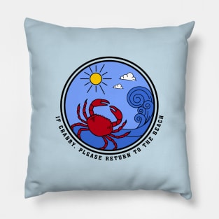 Crab and sun Pillow
