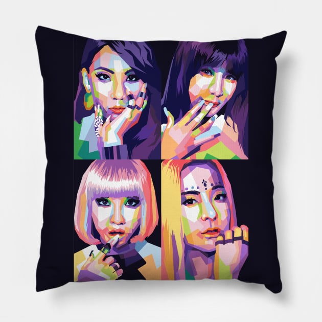 2ne1 full member Pillow by Danwpap2