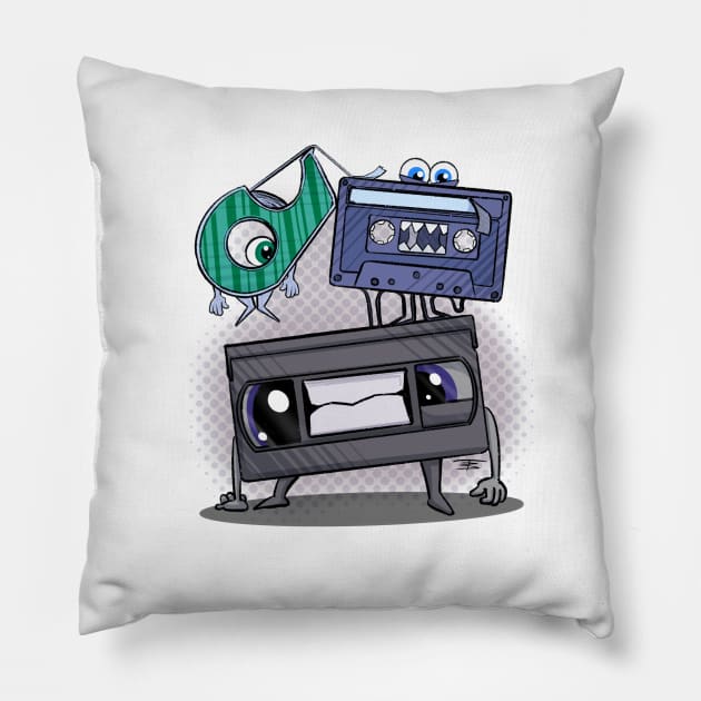 Mixed Tapes Pillow by Tom Brosseau Art