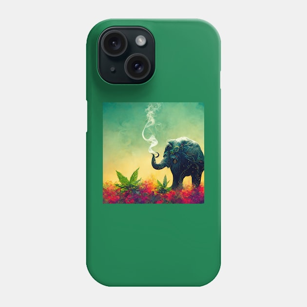 Pachyderm Power - with added weed Phone Case by The Bark Side