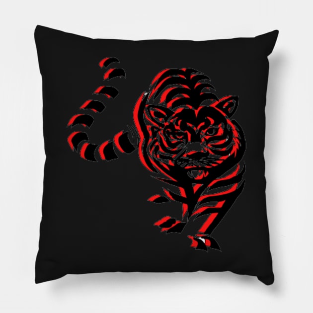 New Lunar Year -Tiger Pillow by Alexander S.