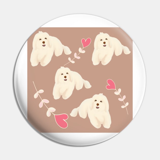 Maltipoo Love Pin by PatternbyNOK