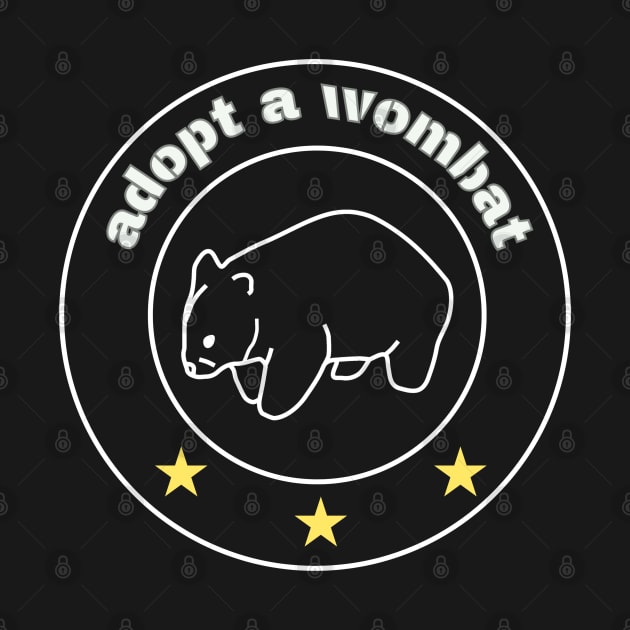 Adopt a wombat, a message to save endangered species by PopArtyParty