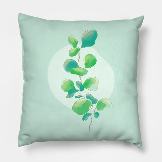 Eucalyptus Illustration Pillow by Genesis