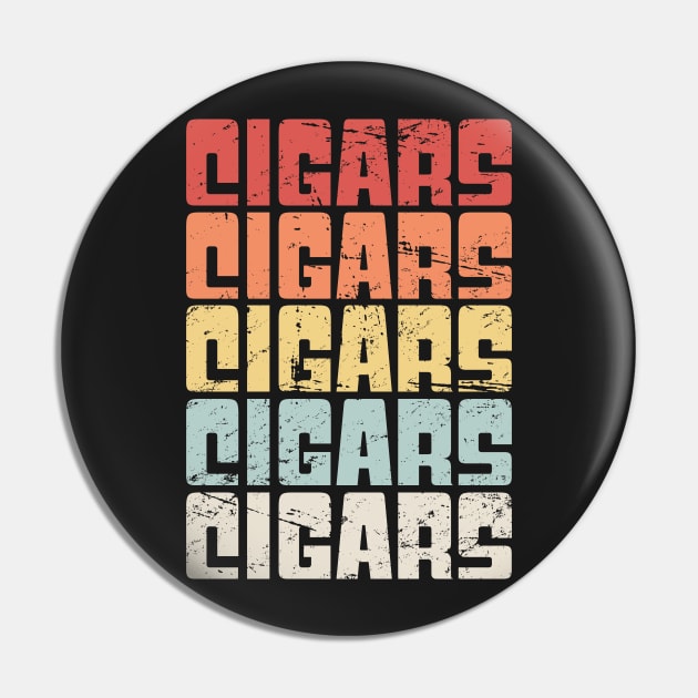 Vintage Retro 70s CIGAR design Pin by MeatMan