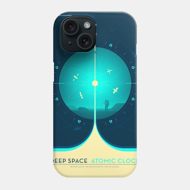 NASA Atomic Clock Mission Blue Phone Case by RockettGraph1cs