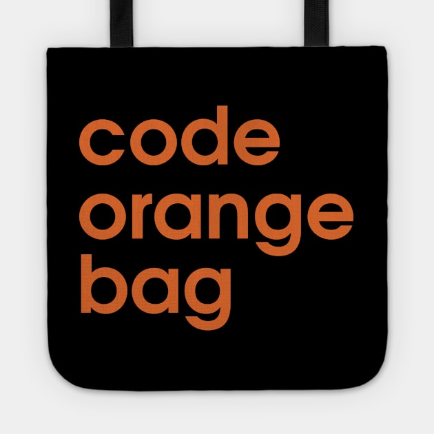 Code Orange Bag Tote by AlwaysHalloweenShop