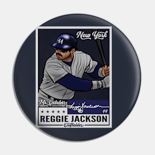 Reggie Jackson New York Y Throwback Card Pin