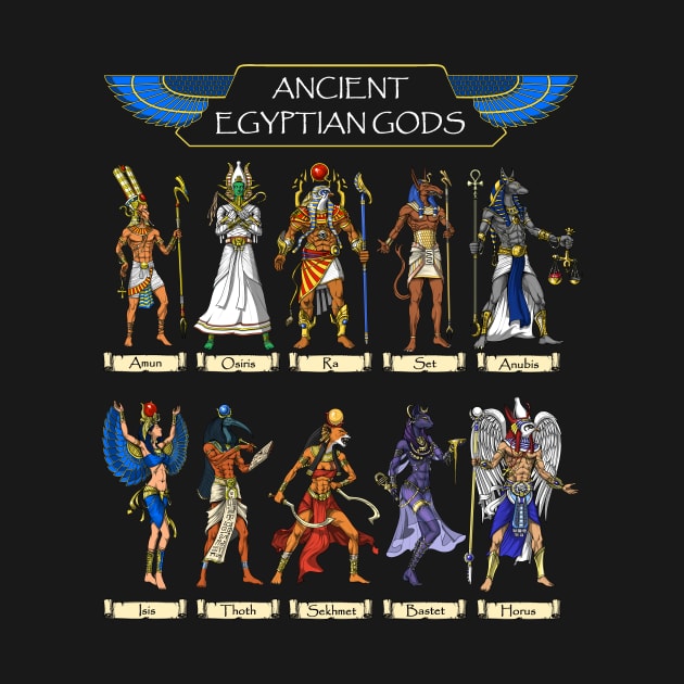 Ancient Egyptian Gods by underheaven