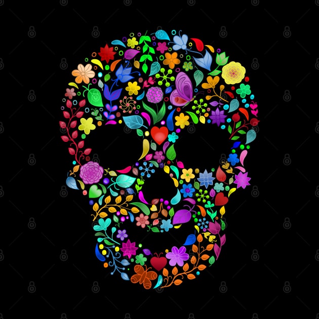 Sugar Skull - Sugar Skull Colorful by Kudostees