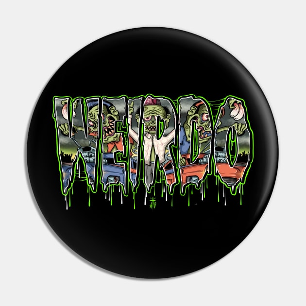 Weirdo Pin by Il villano lowbrow art