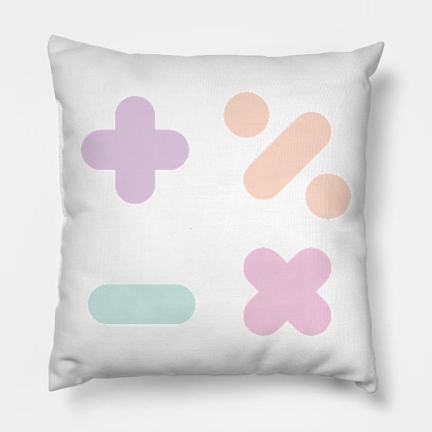 Maths Symbols Pillow by DenAlex