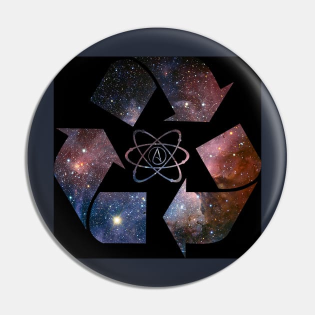 Recycled Starstuff Pin by WFLAtheism