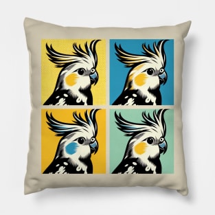 Pop Cockatiel Art - Cool Birds Pillow