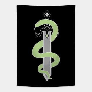 Sword and Snake (Aromantic Colors) Tapestry