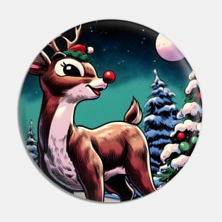 Illuminate the Holidays: Whimsical Rudolph the Red-Nosed Reindeer Art for Festive Christmas Prints and Joyful Decor! Pin