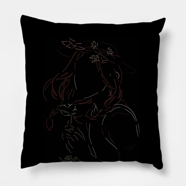 Anne with an E - Scope for the imagination - black version Pillow by Uwaki