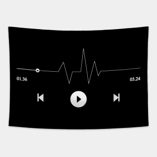 MUSIC IS MY LIFE ECG Tapestry