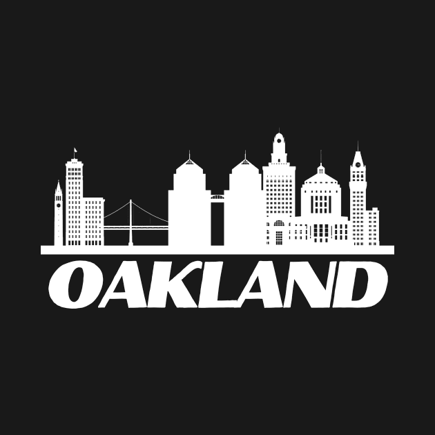 Oakland Skyline Black by Shirt Tube