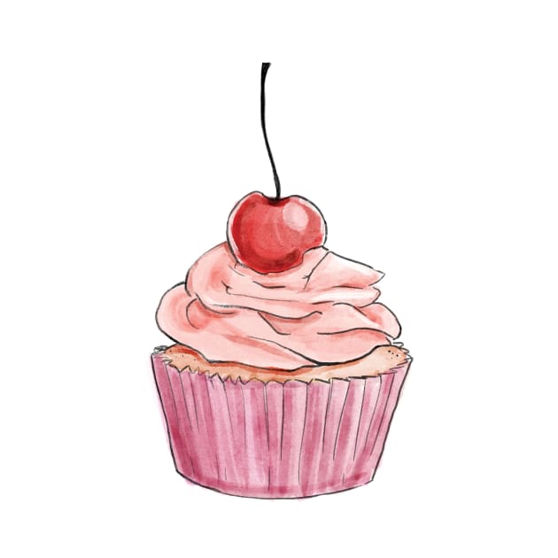 Fancy Pink Cupcake by nikkicischke