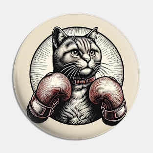 Cat Boxing Pin