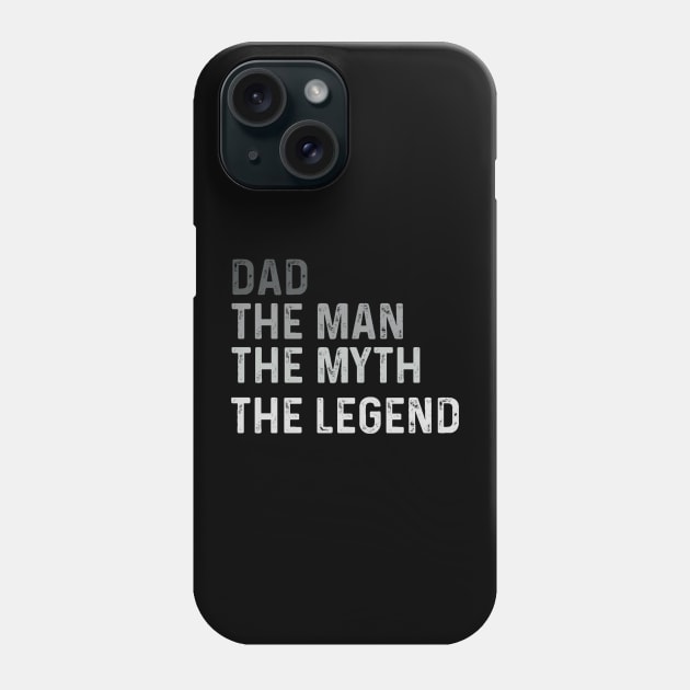 Dad The Man The Myth The Legend Funny Dad Legend Saying Phone Case by Peter smith