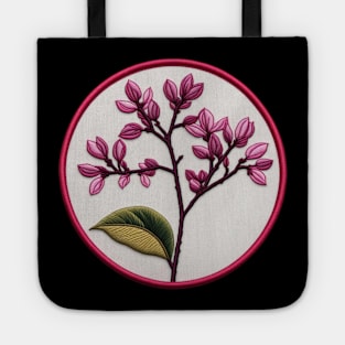 Eastern Redbud Embroidered Patch Tote