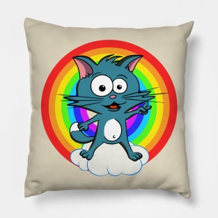 CAT ON THE CLOUD Pillow