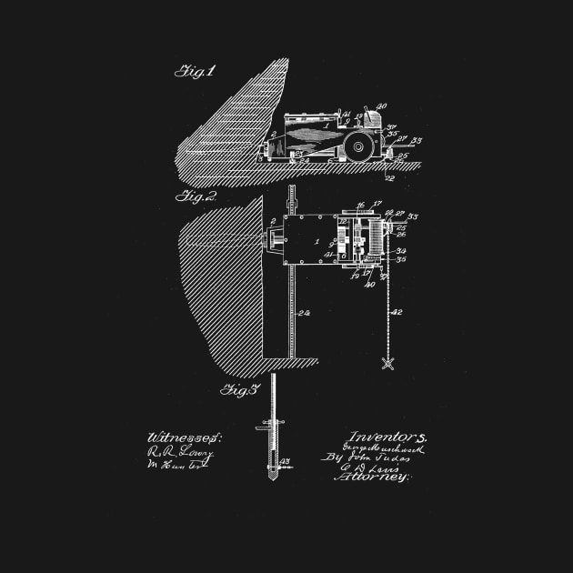 coal mining machine Vintage Patent Drawing by TheYoungDesigns