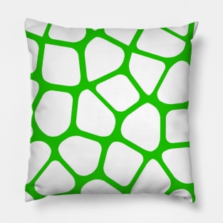 Abstract lime green white art Pillow