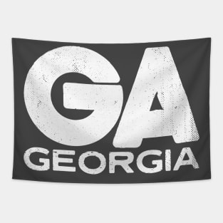 GA Georgia State Vintage Typography Tapestry