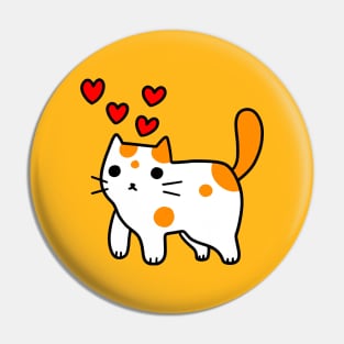 Spotted Kitty in Love Pin