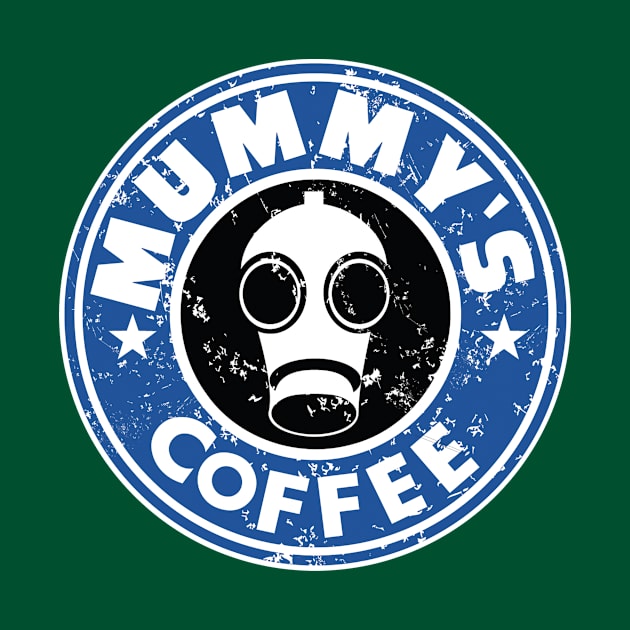 MUMMY'S COFFEE BLUE VERSION by KARMADESIGNER T-SHIRT SHOP