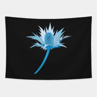 bellflower and eryngium thistle truchet Tapestry