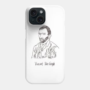 Vincent Van Gogh Self Portrait sketch gift Phone Case