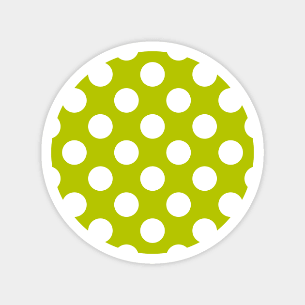 Lunares Blancos Fondo Verde Estilo Flamenco Magnet by soniapascual