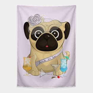 Bachelorette Pug Tapestry