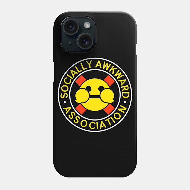 Socially Awkward Association Logo Phone Case by Gold Wings Tees