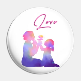 Love Mum & Daughter, Special Gift Pin
