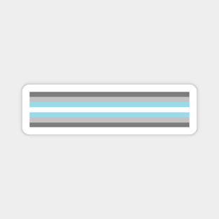 Demiboy Pride Flag Horizontal Stripe on Black Magnet